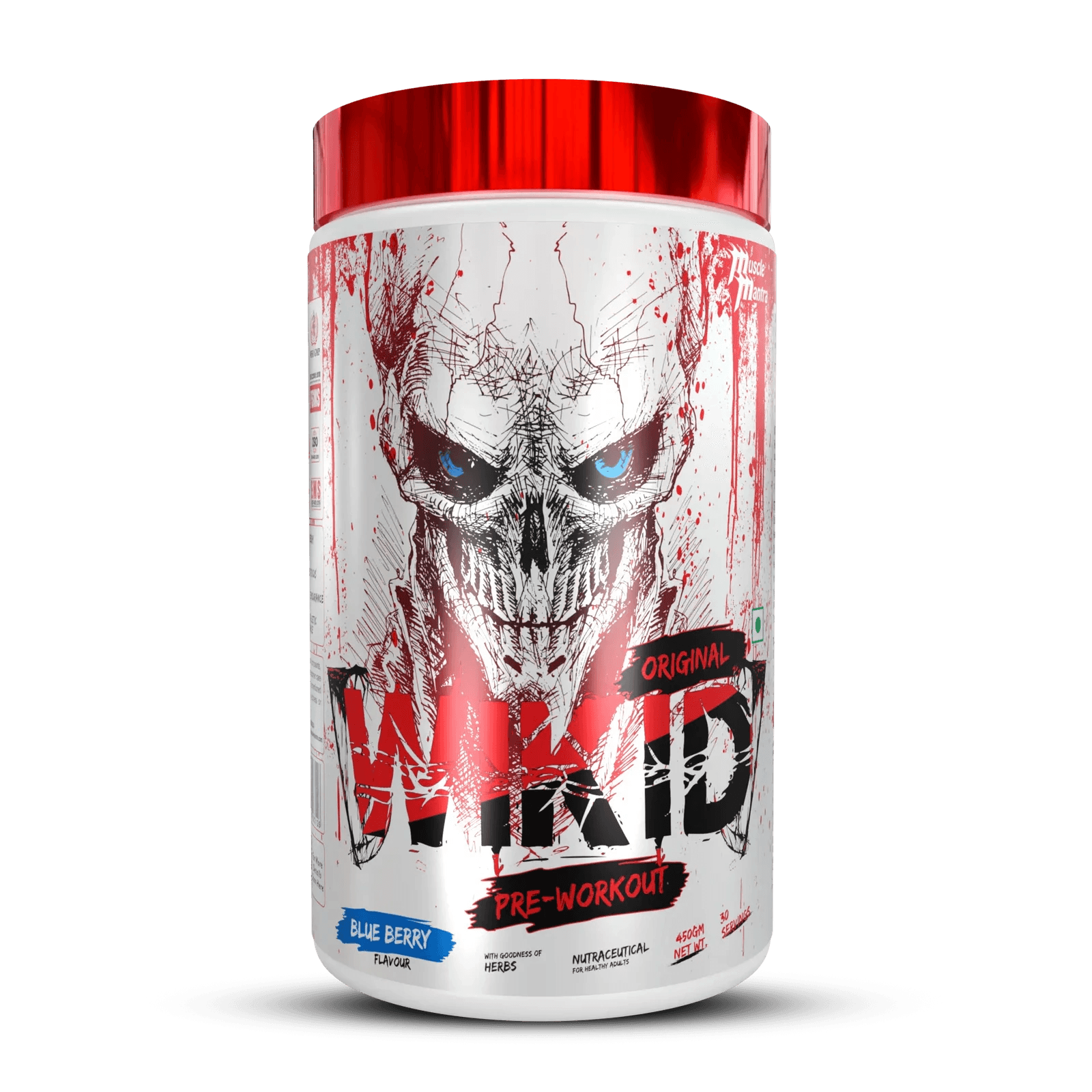 Original WIKID Pre-Workout — 450 G, Blue Berry