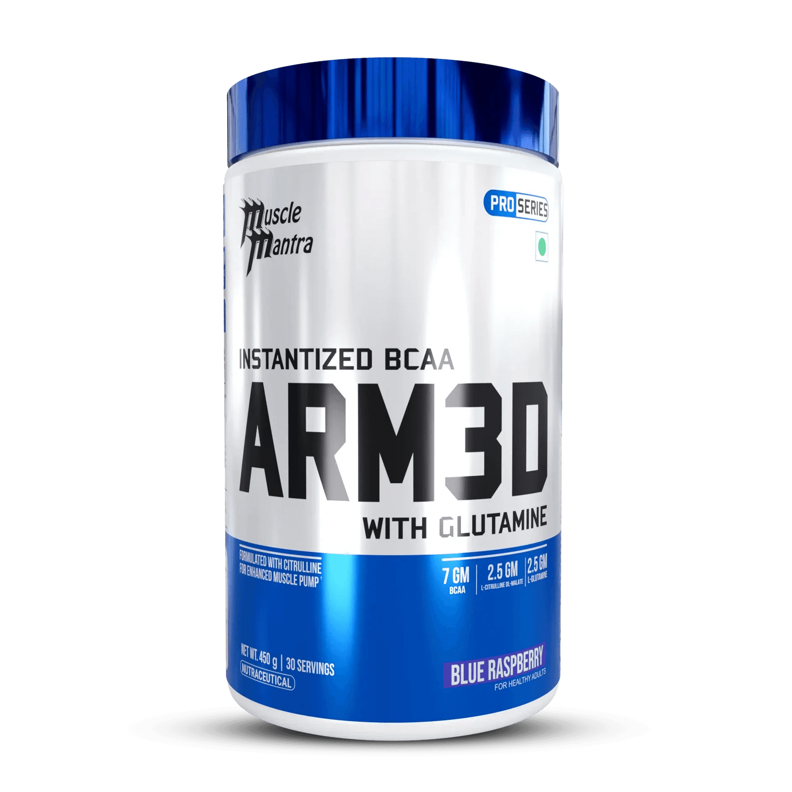 ARM3D - Instantized BCAA with Glutamine and Taurine — 450gm, Blue Raspberry