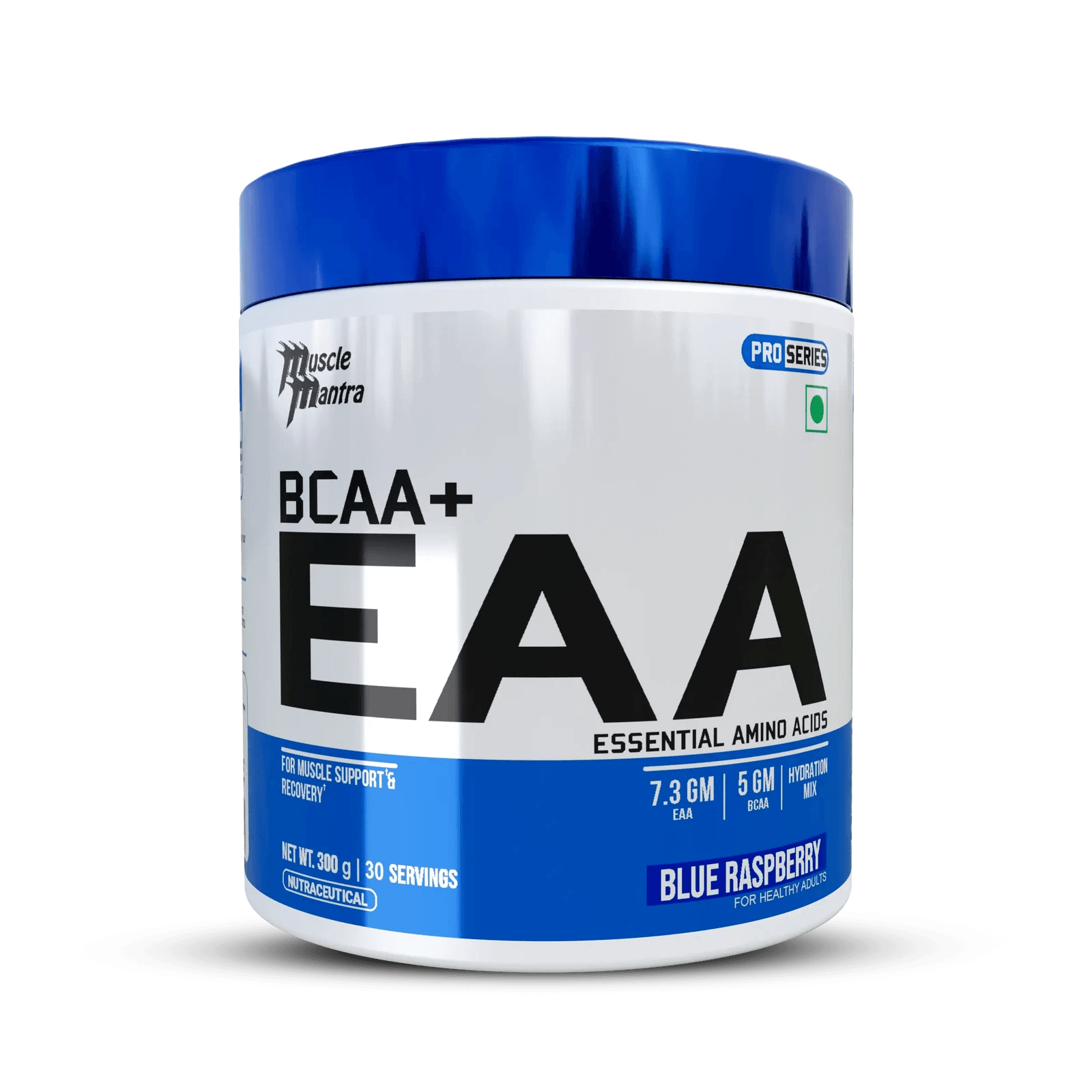 BCAA+ EAA Hydration 300 g — 30 Servings, Blue Raspberry
