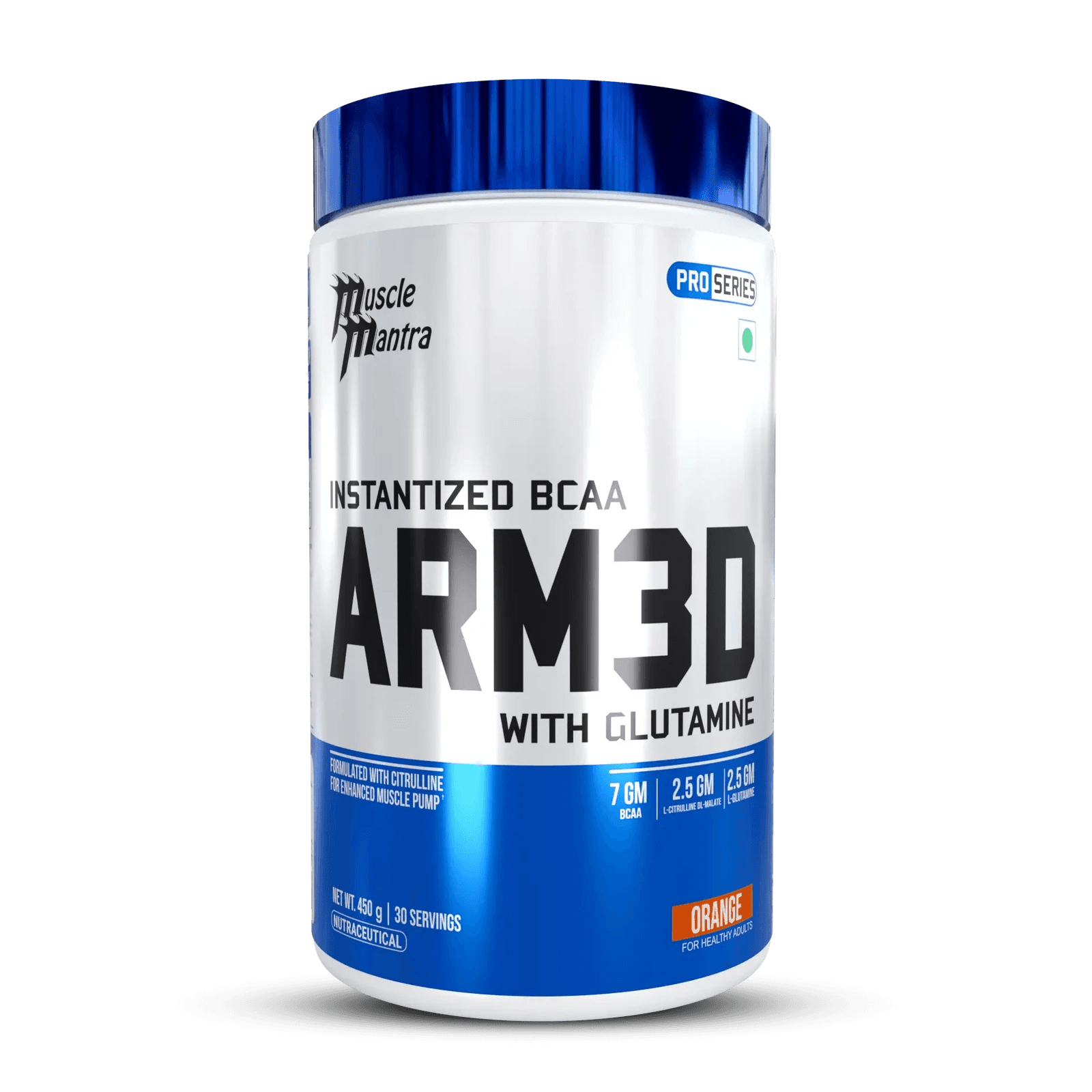 ARM3D - Instantized BCAA with Glutamine and Taurine — 450gm, Orange