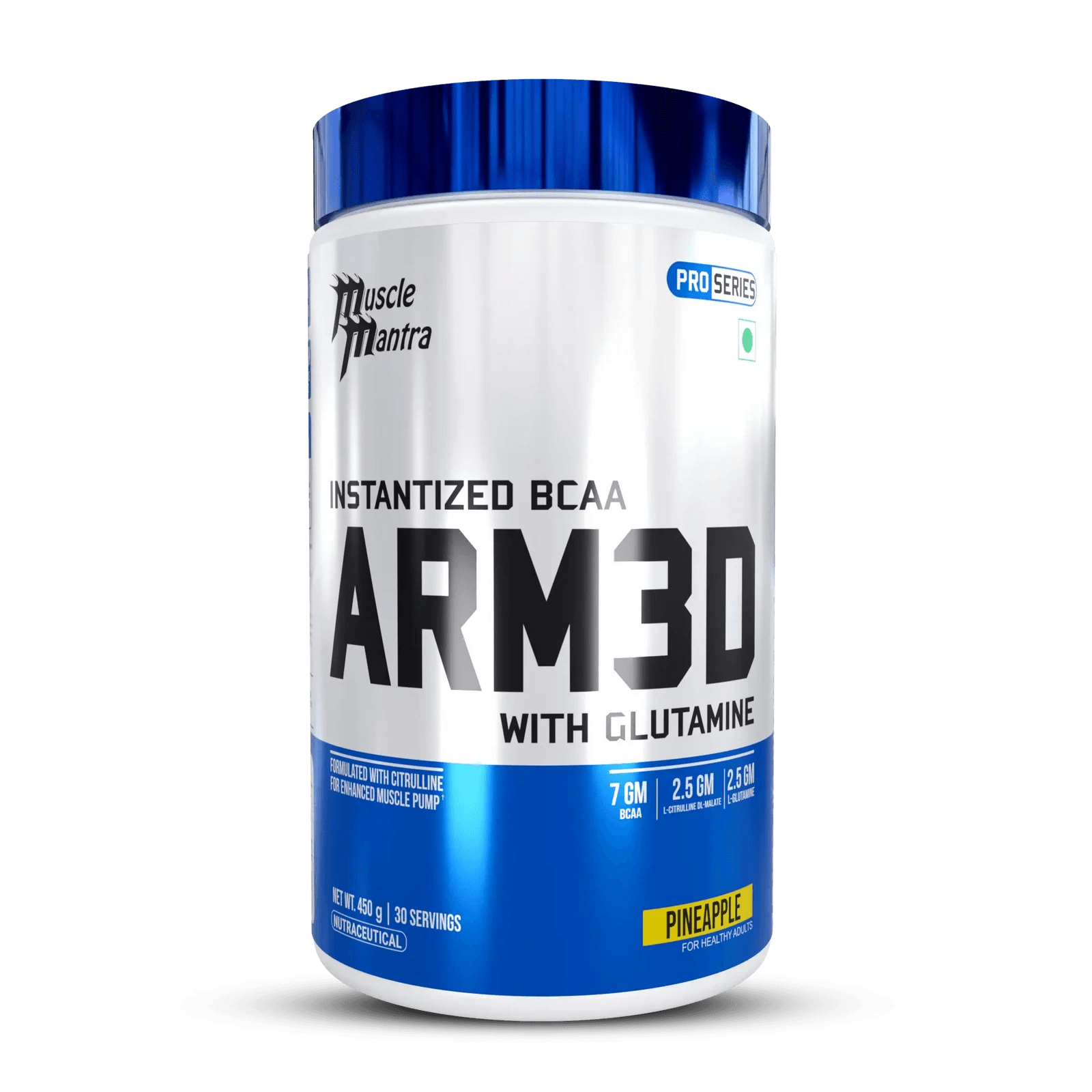 ARM3D - Instantized BCAA with Glutamine and Taurine — 450gm, Pineapple
