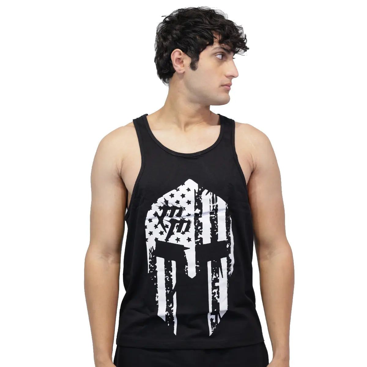 Dominant Skull Gym Stringer — Black, S