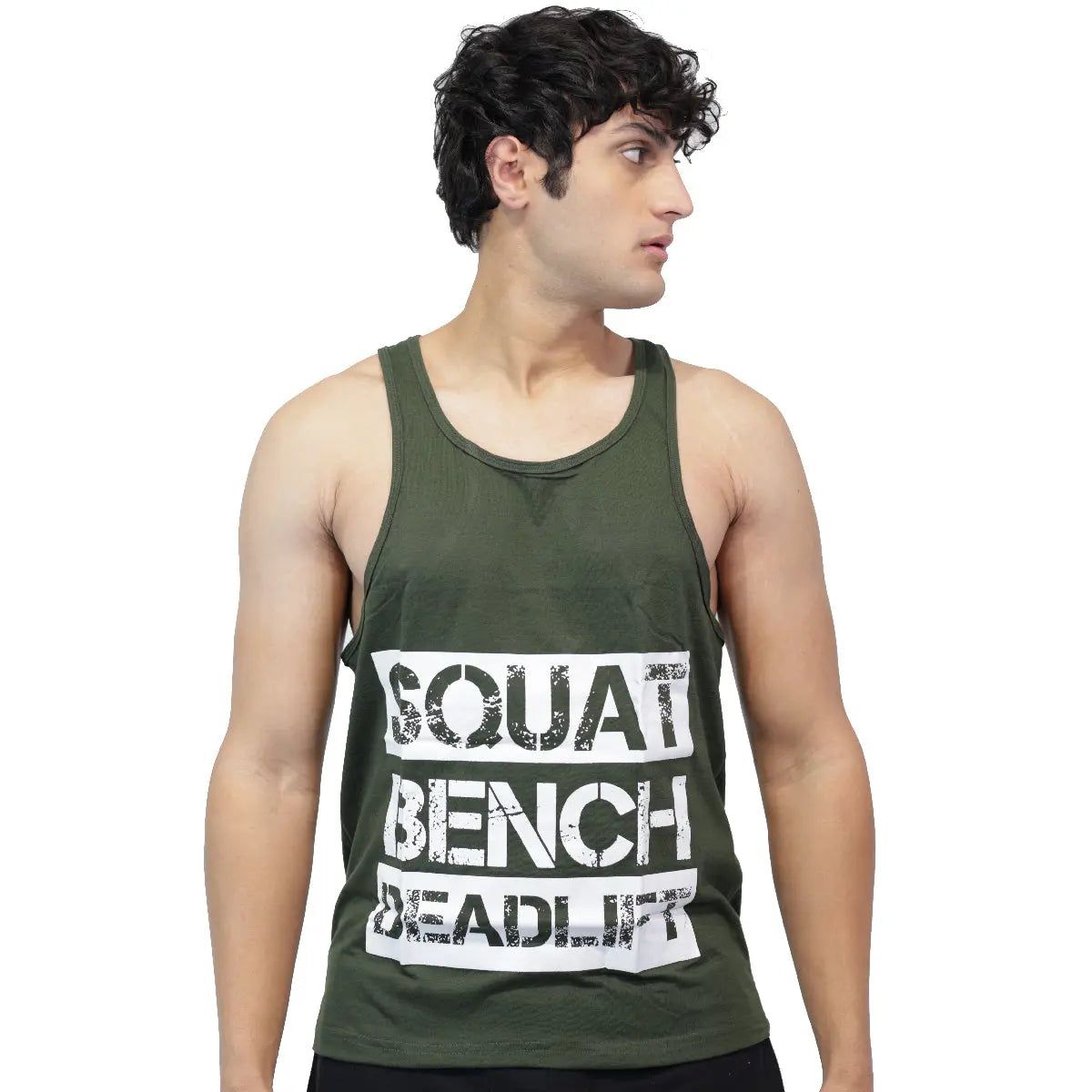 Gym Stringer Squat Bench Deadlift — Green, S